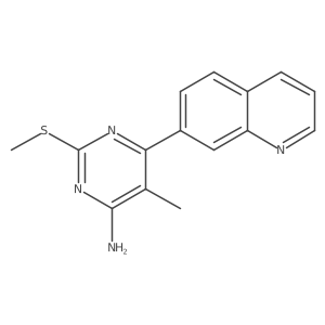 4-Pyrimidinamine, 5-methyl-2-(methylthio)-6-(7-quinolinyl)- Structure