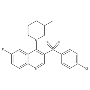 3-((4-Chlorophenyl)sulfonyl)-6-fluoro-4-(3-methylpiperidin-1-yl)quinoline结构式