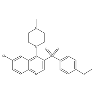 6-Chloro-3-((4-methoxyphenyl)sulfonyl)-4-(4-methylpiperazin-1-yl)quinoline结构式