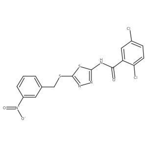 2,5-dichloro-N-(5-{[(3-nitrophenyl)methyl]sulfanyl}-1,3,4-thiadiazol-2-yl)benzamide Structure