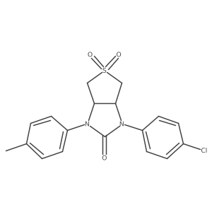 1-(4-chlorophenyl)-3-(4-methylphenyl)tetrahydro-1H-thieno[3,4-d]imidazol-2(3H)-one 5,5-dioxide Structure