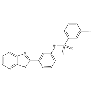 3-chloro-N-(3-(thiazolo[5,4-b]pyridin-2-yl)phenyl)benzenesulfonamide结构式