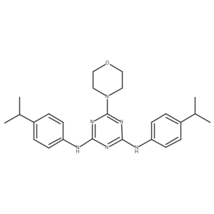 N2,N4-bis(4-isopropylphenyl)-6-morpholino-1,3,5-triazine-2,4-diamine Structure