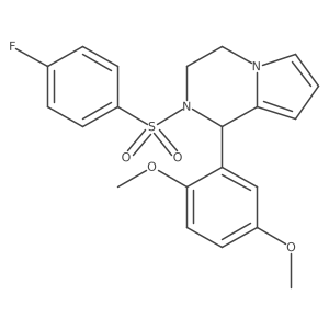 1-(2,5-Dimethoxyphenyl)-2-((4-fluorophenyl)sulfonyl)-1,2,3,4-tetrahydropyrrolo[1,2-a]pyrazine Structure