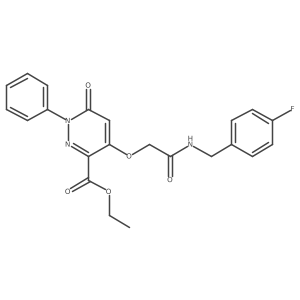 Ethyl 4-(2-((4-fluorobenzyl)amino)-2-oxoethoxy)-6-oxo-1-phenyl-1,6-dihydropyridazine-3-carboxylate Structure
