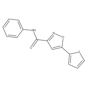 N-phenyl-5-(thiophen-2-yl)-1,2-oxazole-3-carboxamide结构式