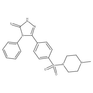 5-(4-((4-Methylpiperazin-1-yl)sulfonyl)phenyl)-4-phenyl-4H-1,2,4-triazole-3-thiol Structure
