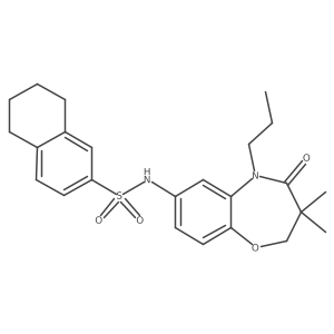 N-(3,3-dimethyl-4-oxo-5-propyl-2,3,4,5-tetrahydro-1,5-benzoxazepin-7-yl)-5,6,7,8-tetrahydronaphthalene-2-sulfonamide Structure