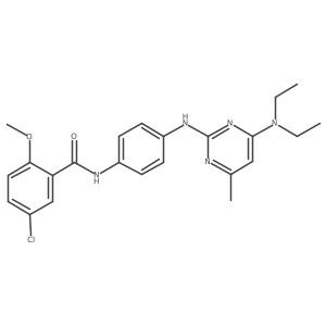 5-chloro-N-(4-((4-(diethylamino)-6-methylpyrimidin-2-yl)amino)phenyl)-2-methoxybenzamide Structure