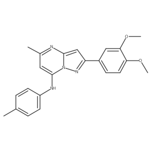 2-(3,4-dimethoxyphenyl)-5-methyl-N-(4-methylphenyl)pyrazolo[1,5-a]pyrimidin-7-amine结构式