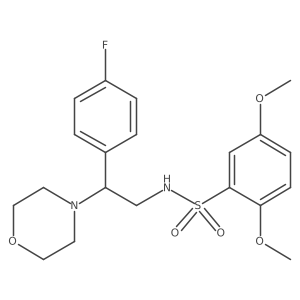N-(2-(4-fluorophenyl)-2-morpholinoethyl)-2,5-dimethoxybenzenesulfonamide结构式