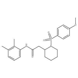 N-(2,3-dimethylphenyl)-2-(1-((4-methoxyphenyl)sulfonyl)piperidin-2-yl)acetamide结构式