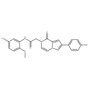 N-(5-chloro-2-methoxyphenyl)-2-[2-(4-methylphenyl)-4-oxopyrazolo[1,5-a]pyrazin-5(4H)-yl]acetamide结构式