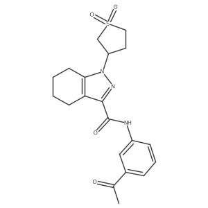 N-(3-acetylphenyl)-1-(1,1-dioxidotetrahydrothiophen-3-yl)-4,5,6,7-tetrahydro-1H-indazole-3-carboxamide Structure