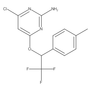 4-Chloro-2-amino-6-[1-(4-methylphenyl)-2,2,2-trifluoro-ethoxy]-pyrimidine Structure