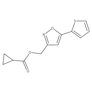 (5-(Thiophen-2-yl)isoxazol-3-yl)methyl cyclopropanecarboxylate Structure