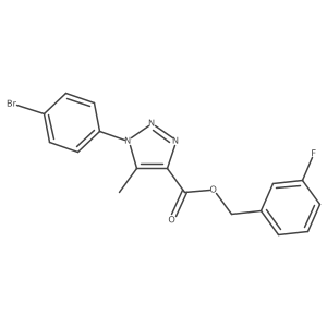 3-fluorobenzyl 1-(4-bromophenyl)-5-methyl-1H-1,2,3-triazole-4-carboxylate Structure