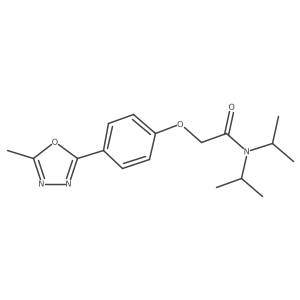 2-[4-(5-methyl-1,3,4-oxadiazol-2-yl)phenoxy]-N,N-bis(propan-2-yl)acetamide结构式