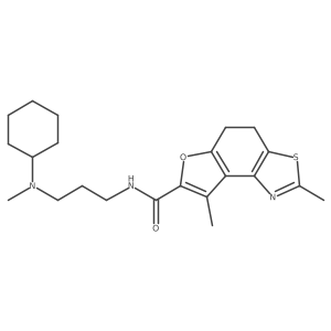 N-[3-(Cyclohexylmethylamino)propyl]-4,5-dihydro-2,8-dimethylfuro[3,2-e]benzothiazole-7-carboxamide Structure