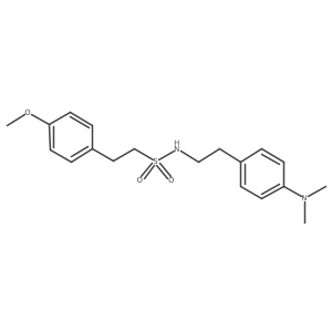 N-(4-(dimethylamino)phenethyl)-2-(4-methoxyphenyl)ethanesulfonamide结构式
