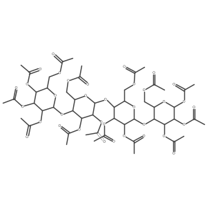 (2R,3R,4S,5R,6R)-6-(Acetoxymethyl)-5-(((2R,3R,4S,5R,6R)-3,4-diacetoxy-6-(acetoxymethyl)-5-(((2R,3R,4S,5R,6R)-3,4-diacetoxy-6-(acetoxymethyl)-5-(((2R,3R,4S,5R,6R)-3,4,5-triacetoxy-6-(acetoxymethyl)tetrahydro-2H-pyran-2-yl)oxy)tetrahydro-2H-pyran-2-yl)oxy)tetrahydro-2H-pyran-2-yl)oxy)tetrahydro-2H-pyran-2,3,4-triyl triacetate Structure
