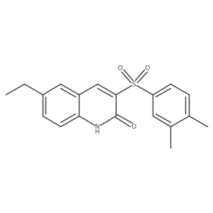 3-[(3,4-dimethylphenyl)sulfonyl]-6-ethylquinolin-2(1H)-one Structure