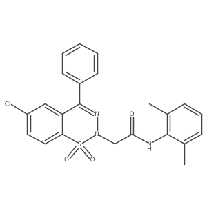 2-(6-chloro-1,1-dioxido-4-phenyl-2H-1,2,3-benzothiadiazin-2-yl)-N-(2,6-dimethylphenyl)acetamide Structure