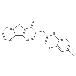 N-(4-bromo-2-fluorophenyl)-2-{6-oxo-8-oxa-3,5-diazatricyclo[7.4.0.0^{2,7}]trideca-1(9),2(7),3,10,12-pentaen-5-yl}acetamide结构式