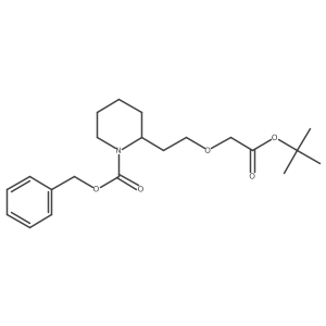 Benzyl 2-[2-(2-tert-butoxy-2-oxoethoxy)ethyl]piperidine-1-carboxylate结构式