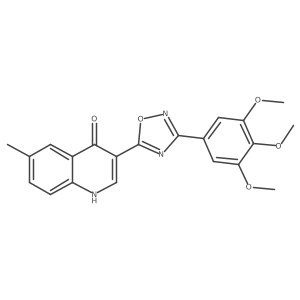 6-methyl-3-(3-(3,4,5-trimethoxyphenyl)-1,2,4-oxadiazol-5-yl)quinolin-4(1H)-one结构式