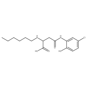 4-((5-Chloro-2-hydroxyphenyl)amino)-2-(hexylamino)-4-oxobutanoic acid Structure