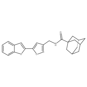N-{[5-(1-benzofuran-2-yl)-1,2-oxazol-3-yl]methyl}adamantane-1-carboxamide结构式