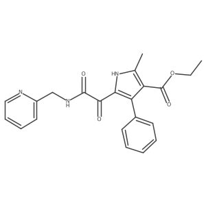 ethyl 2-methyl-5-(2-oxo-2-((pyridin-2-ylmethyl)amino)acetyl)-4-phenyl-1H-pyrrole-3-carboxylate结构式