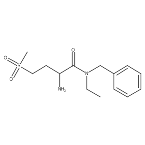 2-Amino-N-benzyl-N-ethyl-4-methanesulfonylbutanamide结构式