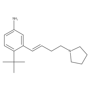 4-Tert-butyl-3-(4-pyrrolidin-1-ylbut-1-enyl)aniline Structure