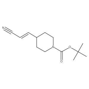 tert-butyl 4-[(E)-2-cyanovinyl]piperidine-1-carboxylate结构式