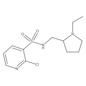 2-chloro-N-[(1-ethylpyrrolidin-2-yl)methyl]pyridine-3-sulfonamide结构式