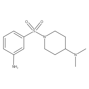 1-(3-aminobenzenesulfonyl)-N,N-dimethylpiperidin-4-amine结构式