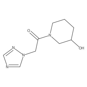 1-(3-hydroxypiperidin-1-yl)-2-(1H-1,2,4-triazol-1-yl)ethan-1-one结构式