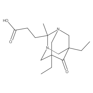 3-(5,7-Diethyl-2-methyl-6-oxo-1,3-diazatricyclo[3.3.1.13,7]decan-2-yl)propanoic acid Structure