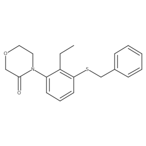 4-(3-(Benzylthio)-2-ethylphenyl)morpholin-3-one结构式