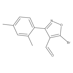 5-Bromo-3-(2,4-dimethylphenyl)-4-isoxazolecarboxaldehyde结构式