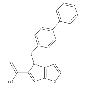 4-([1,1'-Biphenyl]-4-ylmethyl)-4H-furo[3,2-b]pyrrole-5-carboxylic acid Structure