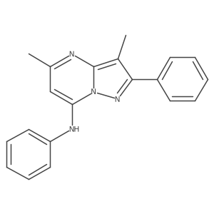 3,5-dimethyl-N,2-diphenylpyrazolo[1,5-a]pyrimidin-7-amine Structure