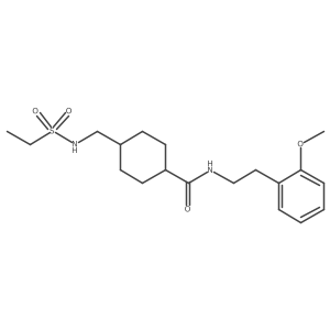 4-(ethylsulfonamidomethyl)-N-(2-methoxyphenethyl)cyclohexanecarboxamide结构式