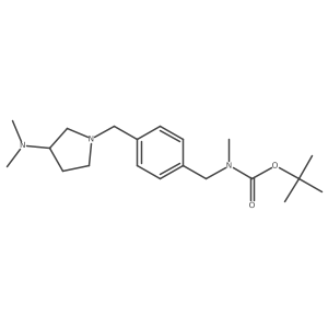 Tert-butyl (4-{[3-(dimethylamino)pyrrolidin-1-yl]methyl}benzyl)methylcarbamate结构式