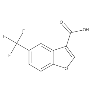 5-(Trifluoromethyl)-3-benzofurancarboxylic acid结构式