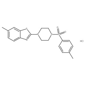 6-Methyl-2-(4-tosylpiperazin-1-yl)benzo[d]thiazole hydrochloride结构式