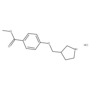 Methyl 4-(3-pyrrolidinylmethoxy)benzoate hydrochloride Structure