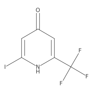 4-Hydroxy-2-iodo-6-(trifluoromethyl)pyridine结构式